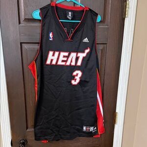 Dwayne Wade Black and Red Heat Jersey